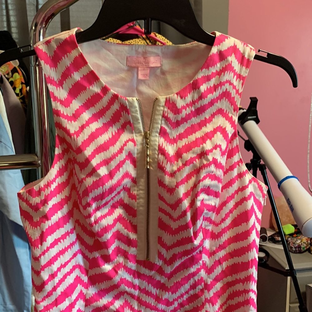 Lily Pulitzer Penelope shift dress in tropical pink zebra size 2 - Picture 5 of 5